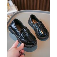Zapatos de cuero para niñas, mocasines antideslizantes con gancho y bucle, color negro, para primavera y otoño, 2023 - details 12