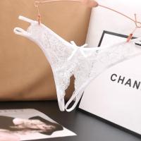 Lencería Sexy para mujer, bragas transparentes con abertura en la entrepierna, tangas con lazo sólido, ropa interior de encaje - details 2