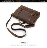 CONTACT'S crazy horse-Bolso de piel auténtica para hombre, bandolera vintage para ordenador portátil, bolso cruzado - details 10