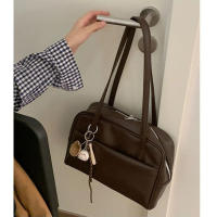Bolso de Hombro para Mujer Moderno Coreano Gran Capacidad, Diseño Versátil Retro, Ajuste Comodo para Uso Diario y Casual (Color Sólido, Estilo Retro) - details 6