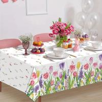 1 Uds. Mantel impermeable de PE desechable para fiesta de primavera, cumpleaños, Día de la madre, celebración navideña de tulipán - details 6