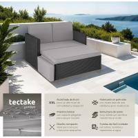 Sofá de Jardín con Taburete Conjunto Resistente a la Intemperie de Acero Muebles Exteriores - details 2