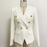 Chaqueta de diseñador de alta calidad para mujer, chaqueta clásica con doble botonadura y botones de León de Metal, talla exterior, S-5XL, 2025 - details 2