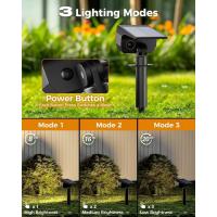 Luces Solares LED Exterior Jardin [8 Paquete/72LED], LED Exterior Solares Potente Impermeable Lampara Luz Solar Exterior Iluminacion para Suelo Exteriores, Blanco Calida - details 3