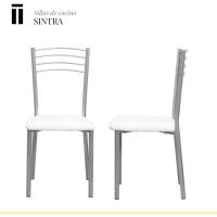 Pack de 2 Sillas de Cocina |   Asientos de Polipiel Blanco |   Modelo SINTRA - details 3