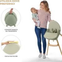 Seggiolone Pappa FINI2 2 en 1 Rialzo da Sedia Poggiapiedi Vassoio Regolabile - details 12