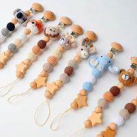 Portaclips de Chupete de Madera de Haceda con Bolsa de Almacenamiento Soporte de Chupete de Animal de Dibujos Animados para Bebés Productos Normales - details 5