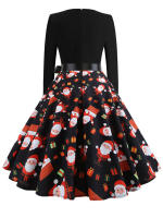 Women winter Christmas 50s 60s vintage swing elegant party a line dress - details 11