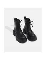 Botas Martin para mujer 2025, nuevas botas individuales con suela gruesa que realzan la altura, botas ajustadas de estilo británico, botas cortas con cordones - details 6