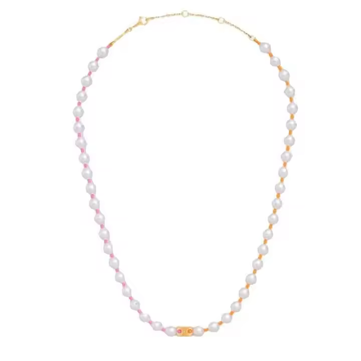 СЕLΙΝЕ Plage Collar de perlas Pulsera de latón con acabado dorado y perlas de resina Multicolor - 1