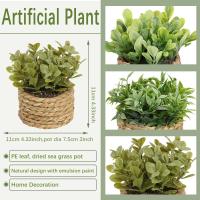 Plantas Artificiales de Eucalipto Pila de Césped Tejida de 11cm Material PE Decoración del Hogar - details 18