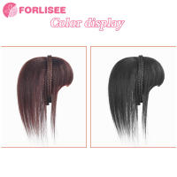Para diadema trenzada, flequillo sintético, extensión de cabello, flecos falsos, Clip de pelo Natural en postizos para mujeres, Invisible Natural - details 2
