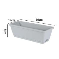 2 Pieces Window Box Planter Rectangle Plant Containers Decors with Drainage Holes Flower Pot Plant Pot for Outdoor Garden Home