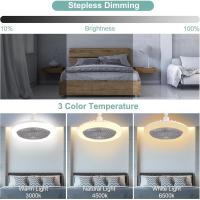 luces, lámpara de techo de 30W con ventilador y mando a distancia, 3 colores regulables L - details 2