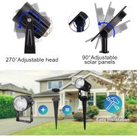 4 Unidades Foco Solar, Luces Solares Impermeables Exterior, Luz de Jardín, 2 Modos de Iluminación Opcionales, ángulo de 180 °   Ajustable, Luz de Proyecto Solar para Entrada, Camino. - details 14