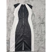 Elegante Vestido Mini de Cuerpo Redondo para Mujer en Verano 2024 Cuello Redondo, Manga Sin Agarre, Vestido Casual de Colorbloque - details 8