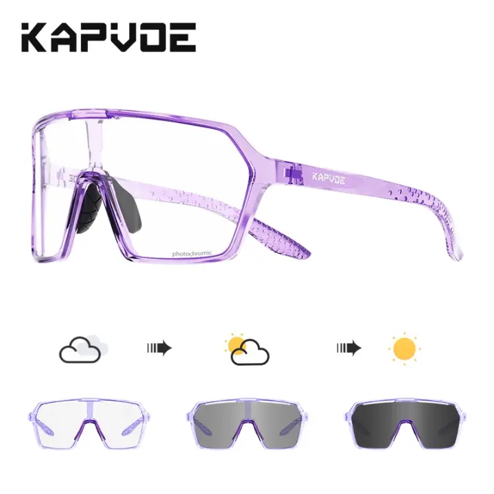 KAPVOE Gafas de Ciclismo Photochromicas Gafas de Sol Deportivas para Hombres y Mujeres - 1
