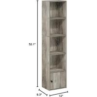Biblioteca de 5 Niveles con 1 Puerta de Almacenamiento, Blanco - details 49