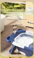 Bañera plegable de silicona para bebé, Cubo de baño antideslizante, Temperatura en tiempo Real - details 2