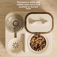 Con cuenco de comida, alimentador automático para gatos, separación automática en seco y húmedo, dispensador de agua para perros, dispensador de comida para mascotas de gran capacidad - details 3