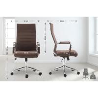 Silla De Oficina Kolumbus Ergonómica En Tela con Ruedas I Silla De Escritorio Regulable En Altura y Giratoria, Color:marrón - details 2