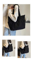 Fashion Stripe Velvet Handbag Simple Style Corduroy Shoulder Bag Pure Colour Large Capacity Commuter Ladies Handbag - details 1