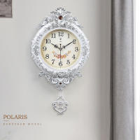 Reloj de pared Vintage con Péndulo, estilo victoriano europeo de mediados de siglo, reloj silencioso con batería, adecuado para sala de estar an - details 2