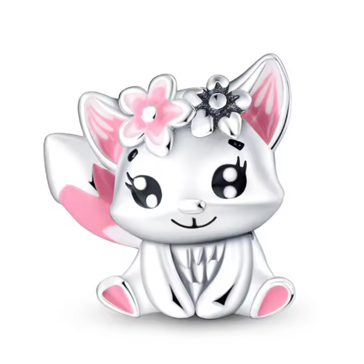 Munchkin-Colgante de Plata de Ley 925 para mujer, pulsera con cuentas de color rosa, serie Sweetheart, novedad de 2024 - 1