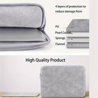 Funda Protectora de Cuero PU para Laptop Bolsa de Almacenamiento Delgada para Macbook - details 2