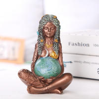 Estatua de Tierra Madre de Resina Figura de Diosa del Arte Regalo de Escritorio Distintivo - details 2