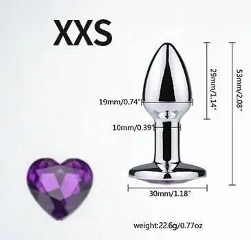 Juguete sexual anal de acero inoxidable Leten con tapón anal de cristal en forma de corazón para orgasmo masculino, consolador anal, próstata, producto para adultos gay. - 1