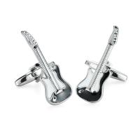 Gemelos de música punk de alta calidad para hombre, diseño de piano, batería, saxofón, guitarra, bocina, botón de puño con atmósfera de hip-hop - details 18