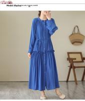 Elegante Vestido Suelto para Mujer Otoño 2025 Falda Larga de Moda de Talla Grande - details 15