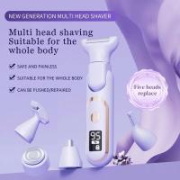 Depiladora multifuncional 5 en 1 para mujer, afeitadora para cara, nariz, pierna, axila, Bikini, recortadora de pelo, maquinilla de afeitar, resistente al agua, recarga USB - details 3