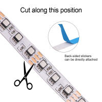 Tira de luces LED Flexible y cambiable de Color, cinta de lámpara de cuerda, DC12V, 3535, 5MM, 8MM, 10MM, ancho PCB, 60, 120, 180LED/m, RGB, 5m/lote - details 8