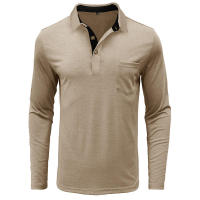 Camiseta Polo Básica de Manga Larga con Solapa para Hombre - details 49