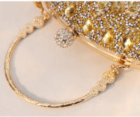 Nuevo bolso de noche con incrustaciones de diamantes de flor de aleación, bolso de mano para banquete de vestido de alta sociedad para mujer - details 8