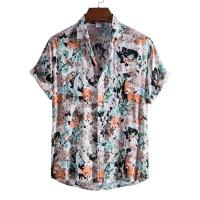 Camisa hawaiana retro con estampado floral para hombre, blusa 3D de manga corta, tops de verano, camisas de solapa urbana para playa, casual - details 3