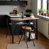 Juego de Mesa de Cena Plegable para 2 Personas Mesa de Cocina Pequeña con Sillas Plegables - details 1