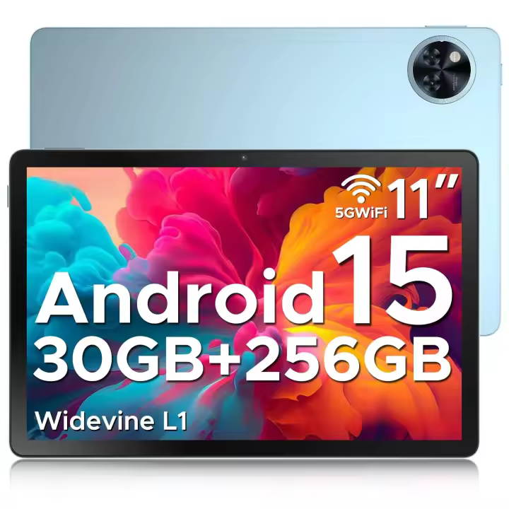 Tableta DOOGEE U11 Pro Android 15, tableta de 11 pulgadas, 30 GB + 256 GB2 TB TF Octa-Core, pantalla de 90 Hz, 8580 mAh, Netflix 1080P, Bluetooth 5.0 + 5G WiFi, Widevine L1, 13 MP + 5 MP, Face IDOTG - 1