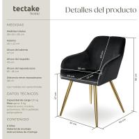 Sillas de Comedor Ergonómicas y Versátiles Juego de Sillas Tapizadas en Terciopelo - details 77