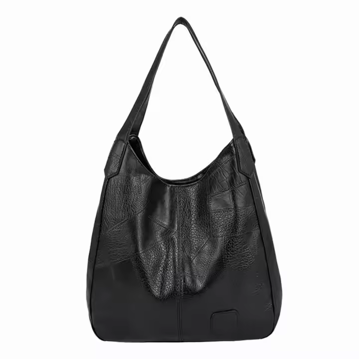 Bolso grande de piel sintética para mujer, bolso Hobo de diseñador, monedero tipo cubo - 1