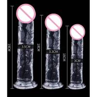 Consolador realista transparente, consoladores de gelatina de cristal suave, pene falso con ventosa, tapón anal, juguetes, masturbador sexual, punto G - details 6
