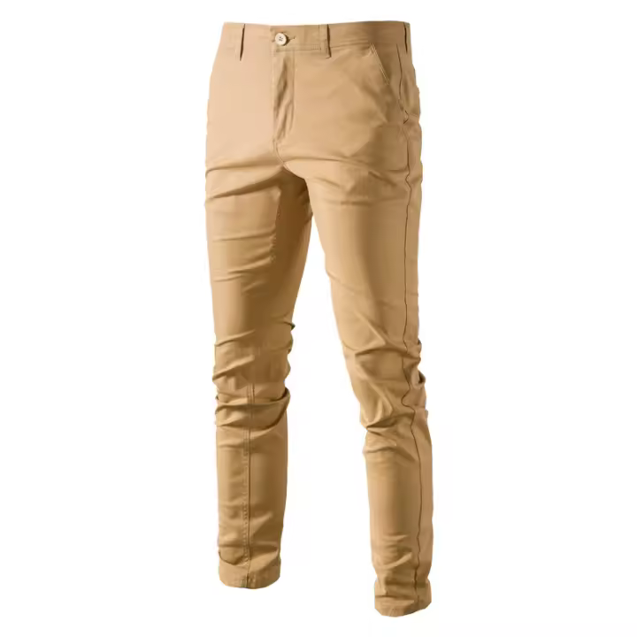 Pantalones informales de alta calidad para hombre, pantalón transpirable, de algodón, versátil, para negocios juveniles, otoño e invierno, 2024 - 1