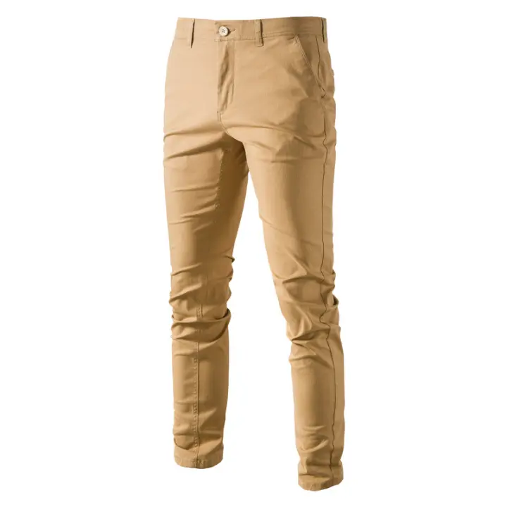 Pantalones informales de alta calidad para hombre, pantalón transpirable, de algodón, versátil, para negocios juveniles, otoño e invierno, 2024 - 1