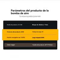 Infladores de neumáticos, compresores de aire portátiles, bombas de neumáticos sin cable, bombas de aire para coches, motos, bicicletas, balones con manómetros y luces LED - details 17