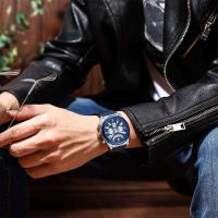 Reloj de Negocios Elegante CURREN 8392 Correa de Cuero de Lujo Estilo Retro Azul Verde Gris Marrón - details 19