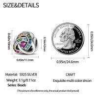 Abalorios de piedra de Color plateado para mujer, pulseras y brazaletes adecuados de estilo elegante, joyería fina DIY para cumpleaños - details 6