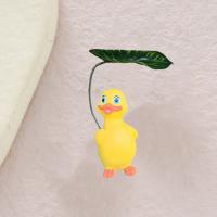Micro paisaje de dibujos animados, sombrilla de pato, adorno de resina, estatua de patos bonitos, escultura de Animal impermeable para patio - details 9