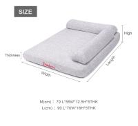 TRUELOVE Cama de Mascotas con Almohada de Espuma de Memoria Cómoda, Duradera, Lavable para Perros y Gatos Material de Lino de 100% Almohada de Espuma de Alta Elasticidad - details 3